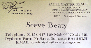 Steve Beaty - 01458 447 120